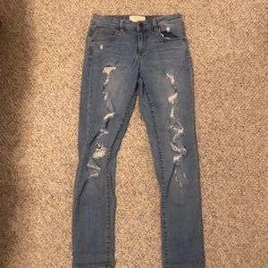 Rachel Roy Denim Light Wash Distressed Jean